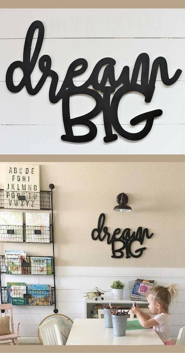 Dream Big Wooden Word – Would Be Great In A Nursery, Childs Room With Wood Word Wall Art (View 18 of 20)