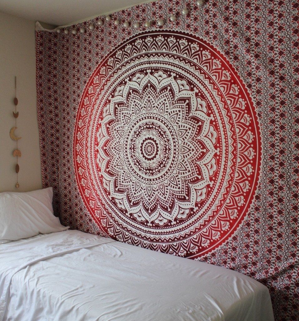 Exclusive Branded Ombre Tapestry"the Boho Street", Indian Throughout Mandala Wall Art (View 8 of 20)