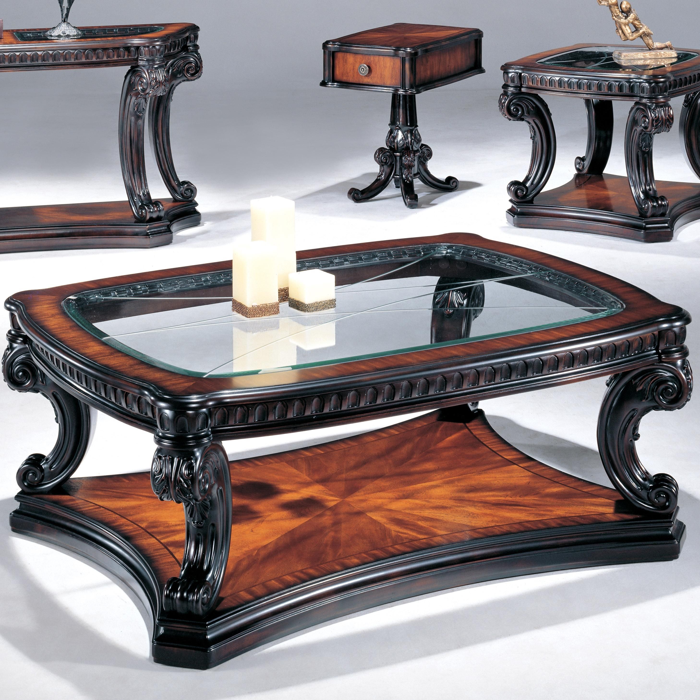 Fairmont Designs Grand Estates Coffee Table W Glass Royal Living Inside Jackson Marble Side Tables (Photo 27 of 30)