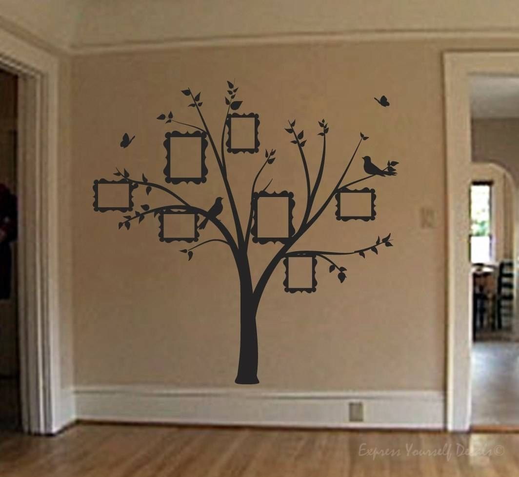 Family Photo Tree Wall Art Decal | Wall Art Decal Sticker With Regard To Family Tree Wall Art (Photo 4 of 20)