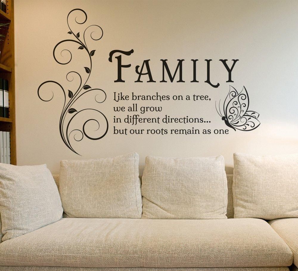 Family Roots Wall Sticker Black Inspirational Family Tree Wall Art Regarding Family Tree Wall Art (View 7 of 20)