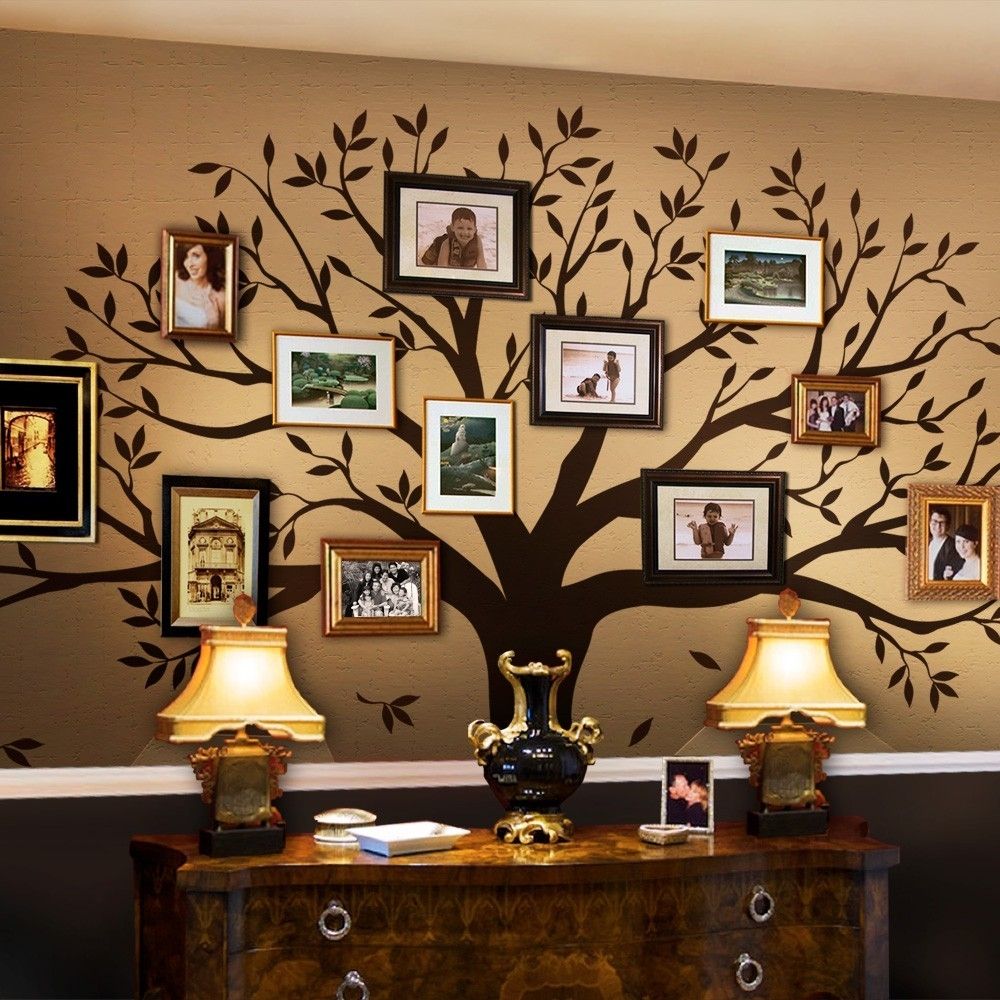 Family Tree Wall Decal – Tree Wall Decal For Picture Frames With Family Tree Wall Art (View 3 of 20)