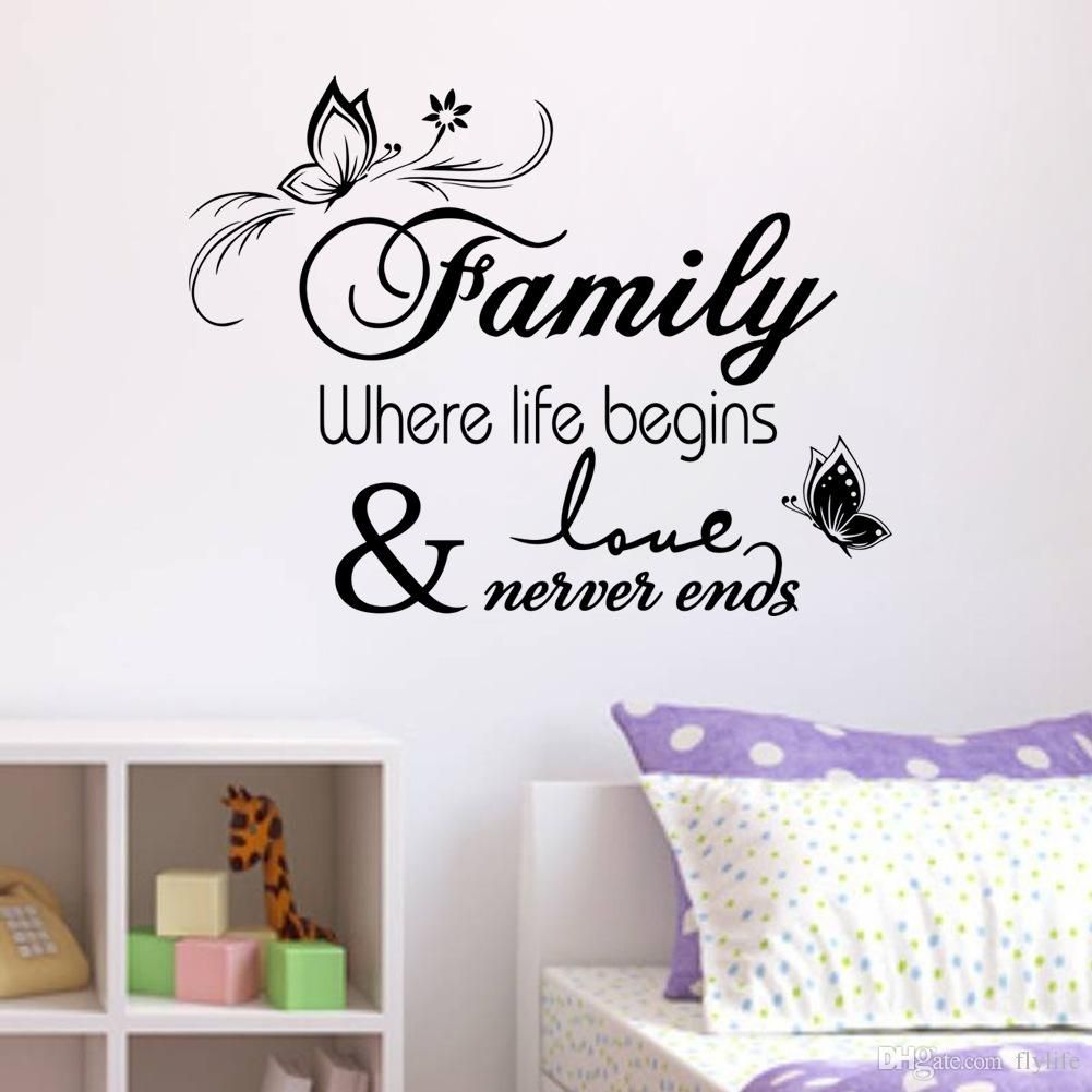 Family Vinyl Wall Quote Decal Stickers For Home Decor Wall Decal For Regarding Vinyl Wall Art (View 6 of 20)