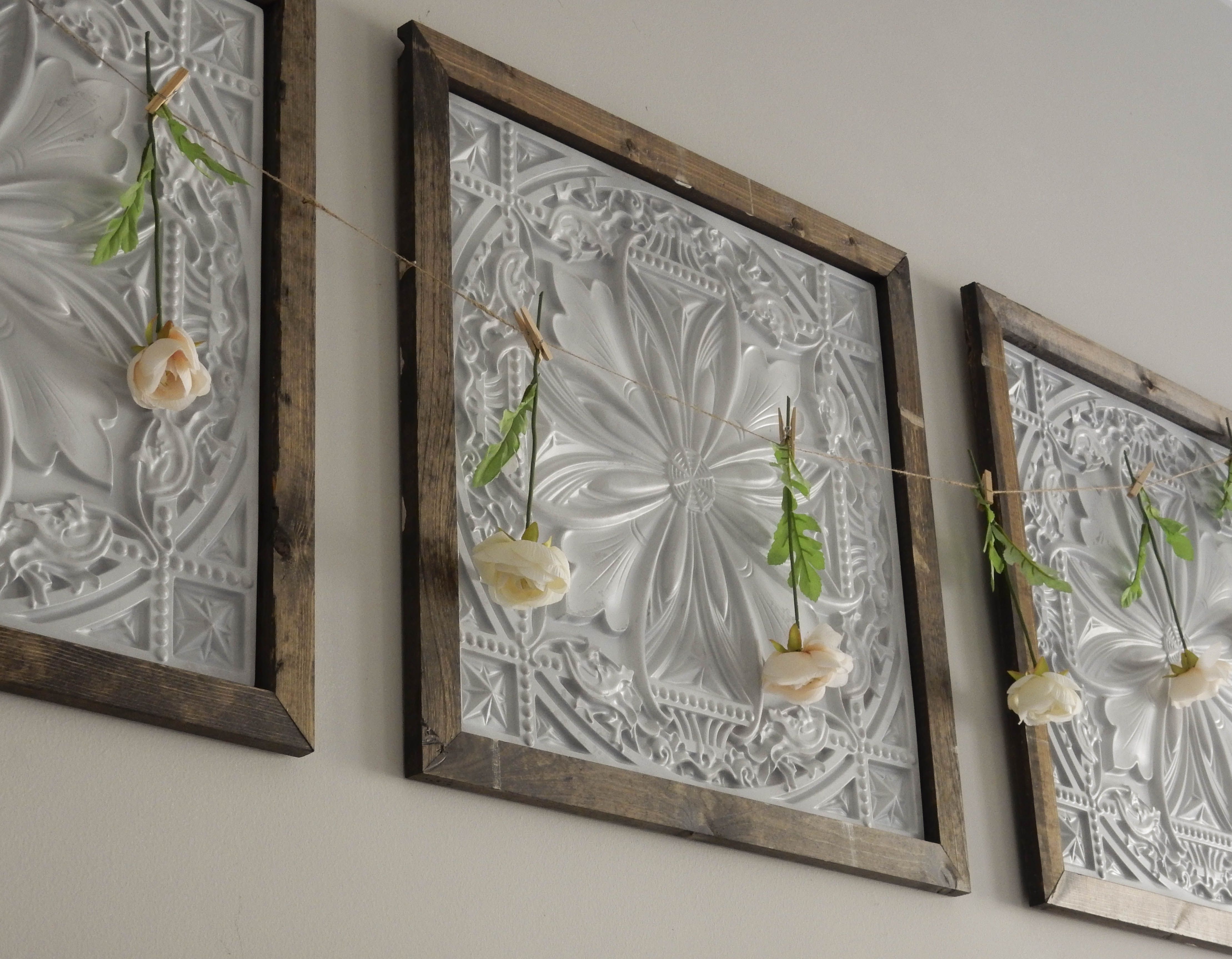 Faux Tin Panel Wall Art Diy – Jones Sweet Homes With Regard To Tin Wall Art (Photo 2 of 20)
