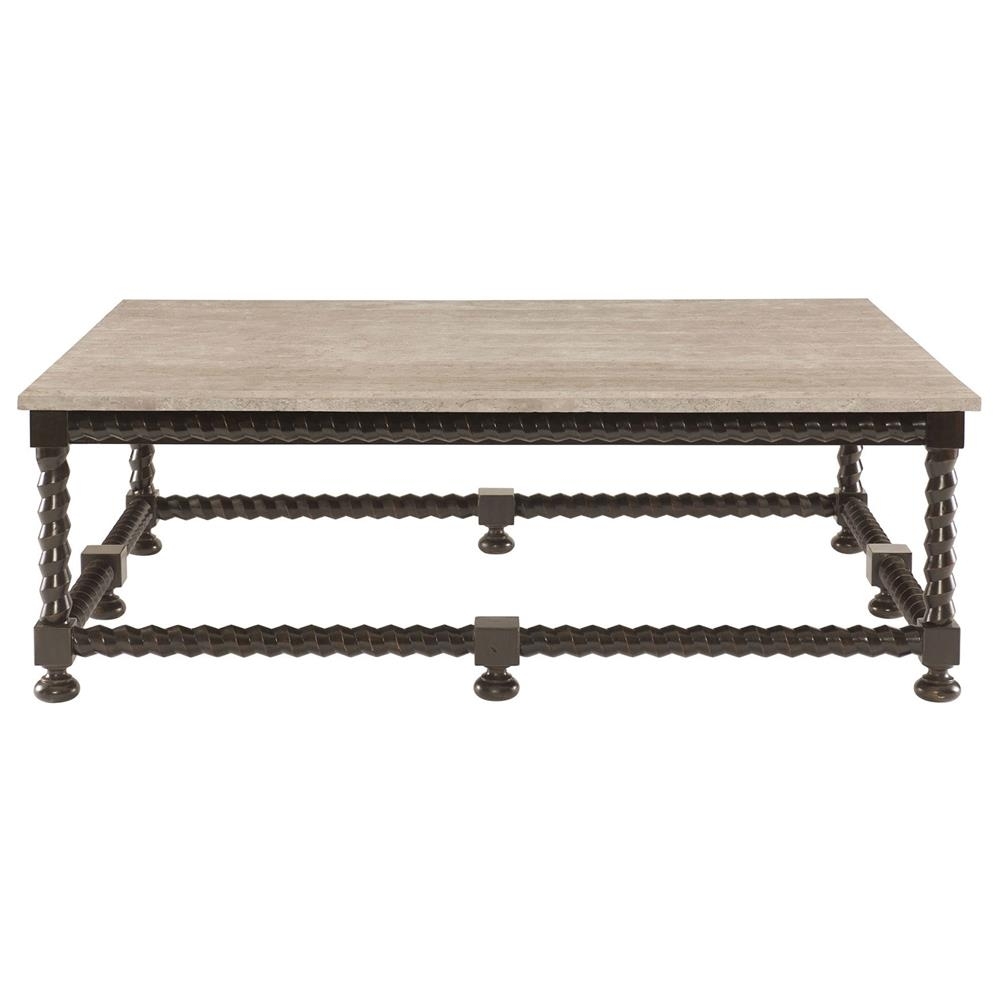 Fiori French Country Barley Twist Ebony Coffee Table | Kathy Kuo Home Intended For Barley Twist Coffee Tables (Photo 1 of 30)