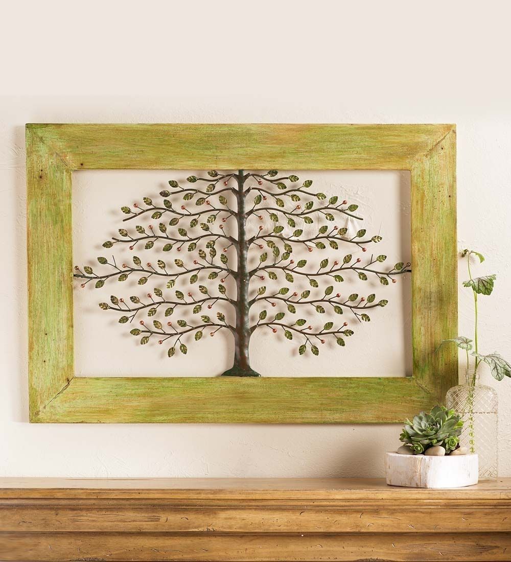 Framed Metal Tree Of Life Wall Art | On The Walls & Shelves & Thrown Regarding Tree Of Life Wall Art (View 17 of 20)