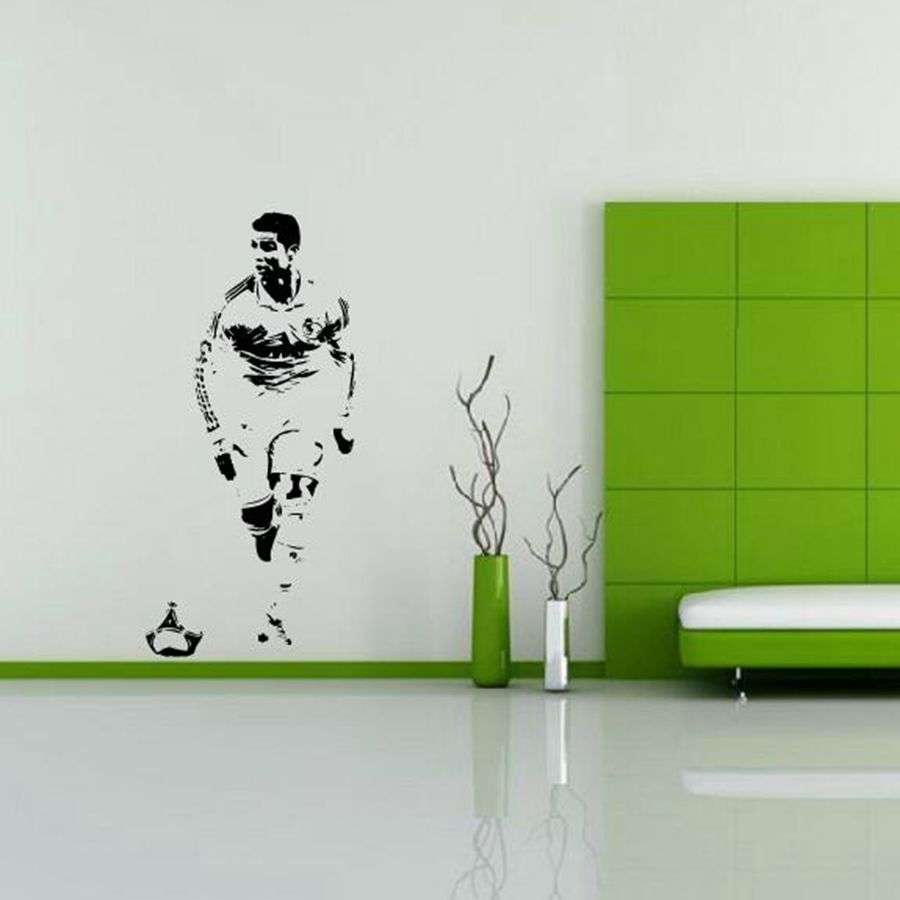 Free Shipping Cristiano Ronaldo Wall Decal Sticker Cr7 Footballer For Soccer Wall Art (Photo 9 of 20)