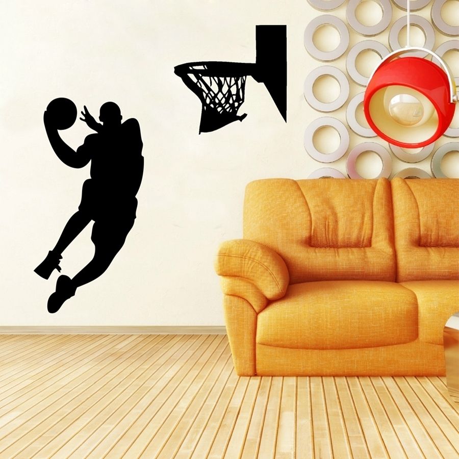 Free Shipping Large Size Basketball Wall Art Decor ,basketball Regarding Basketball Wall Art (View 14 of 20)