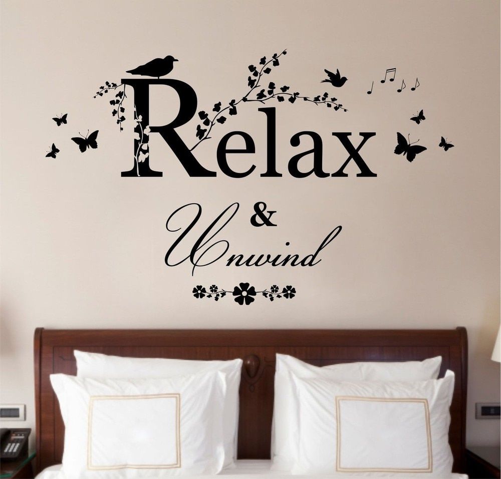 Free Shopping!relax & Unwind Quote, Vinyl Wall Art Sticker, Decal Inside Relax Wall Art (View 6 of 20)