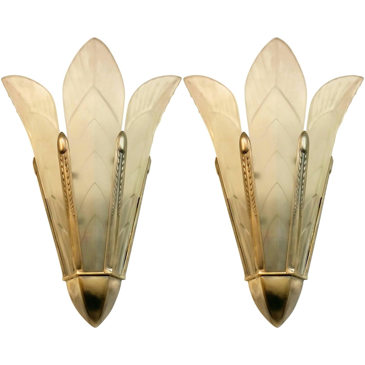 French Art Deco Wall Sconcessabino For Sale At 1stdibs In Art Deco Wall Sconces (View 5 of 20)