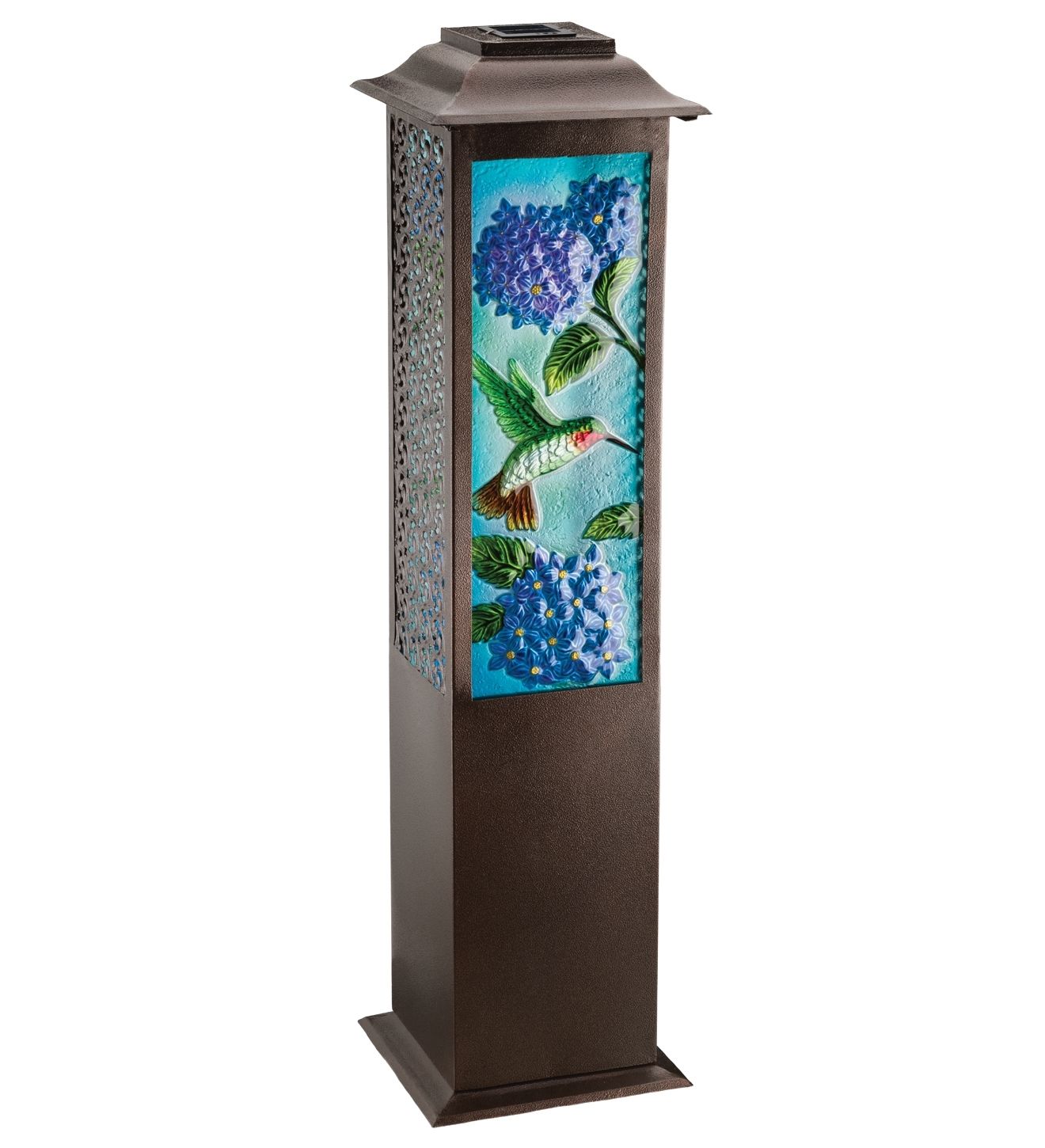 Garden Hummingbird Solar Floor Lantern – Teton Timberline Trading Intended For Outdoor Standing Lanterns (View 17 of 20)