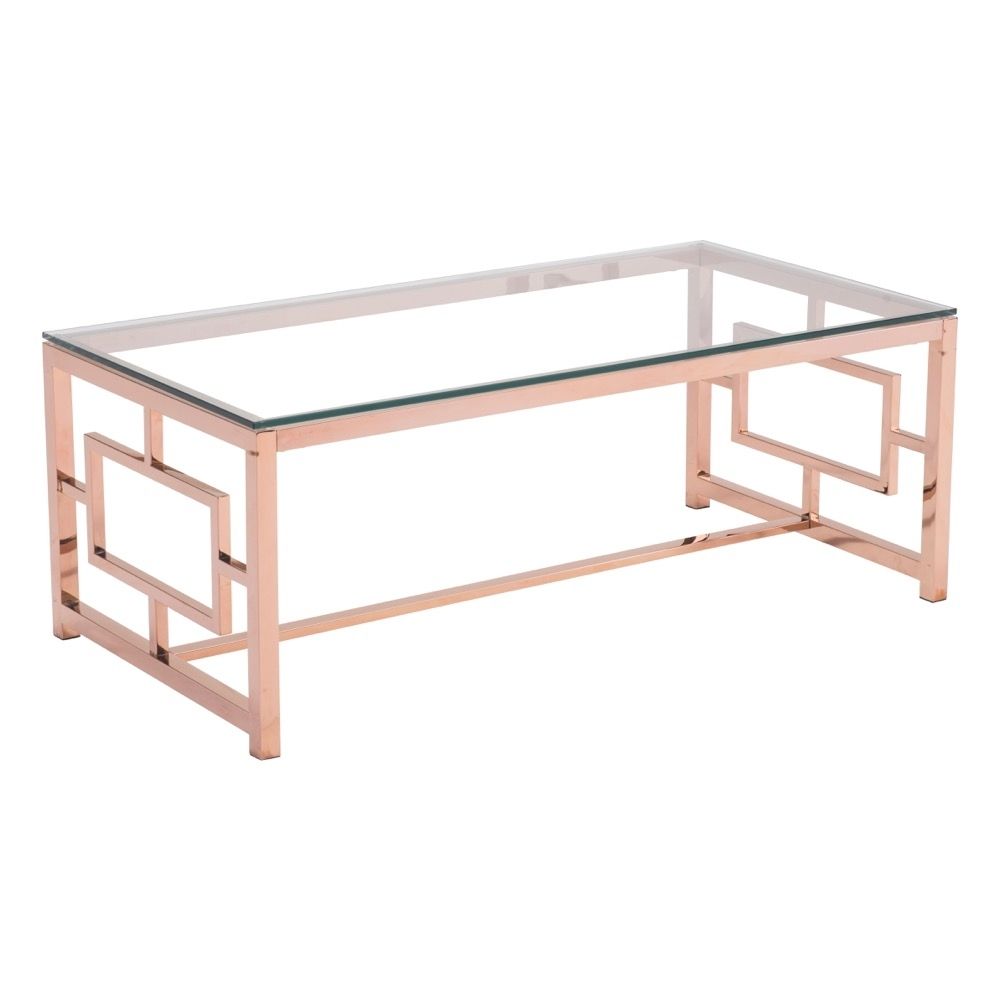 Geranium Rose Gold Coffee Tablezuo Modern – Seven Colonial Regarding Broll Coffee Tables (View 24 of 30)