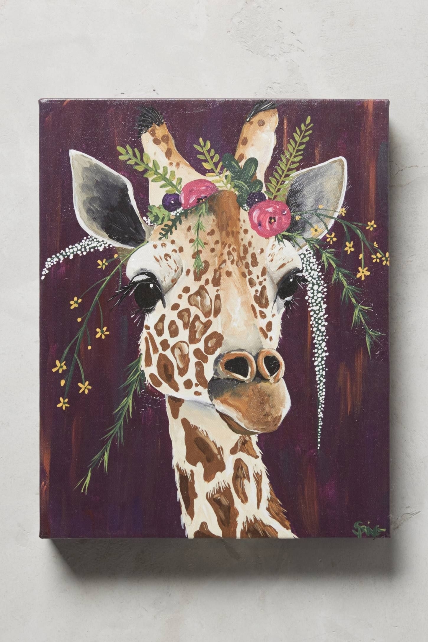 Giraffe Wall Art | Little Sister | Pinterest | Giraffe Regarding Giraffe Canvas Wall Art (Photo 1 of 20)