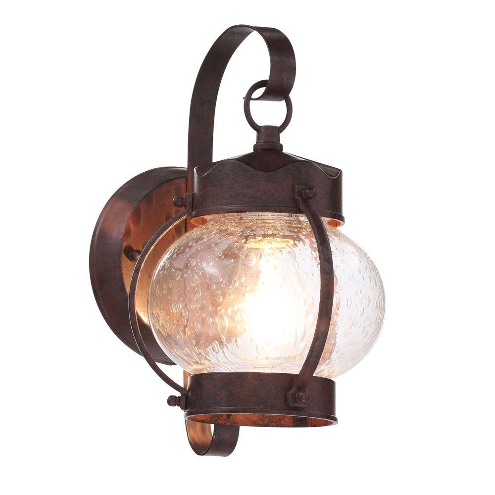 Glomar 1 Light Old Bronze Outdoor Onion Wall Mount Lantern With Regarding Outdoor Lighting Onion Lanterns (Photo 1 of 20)