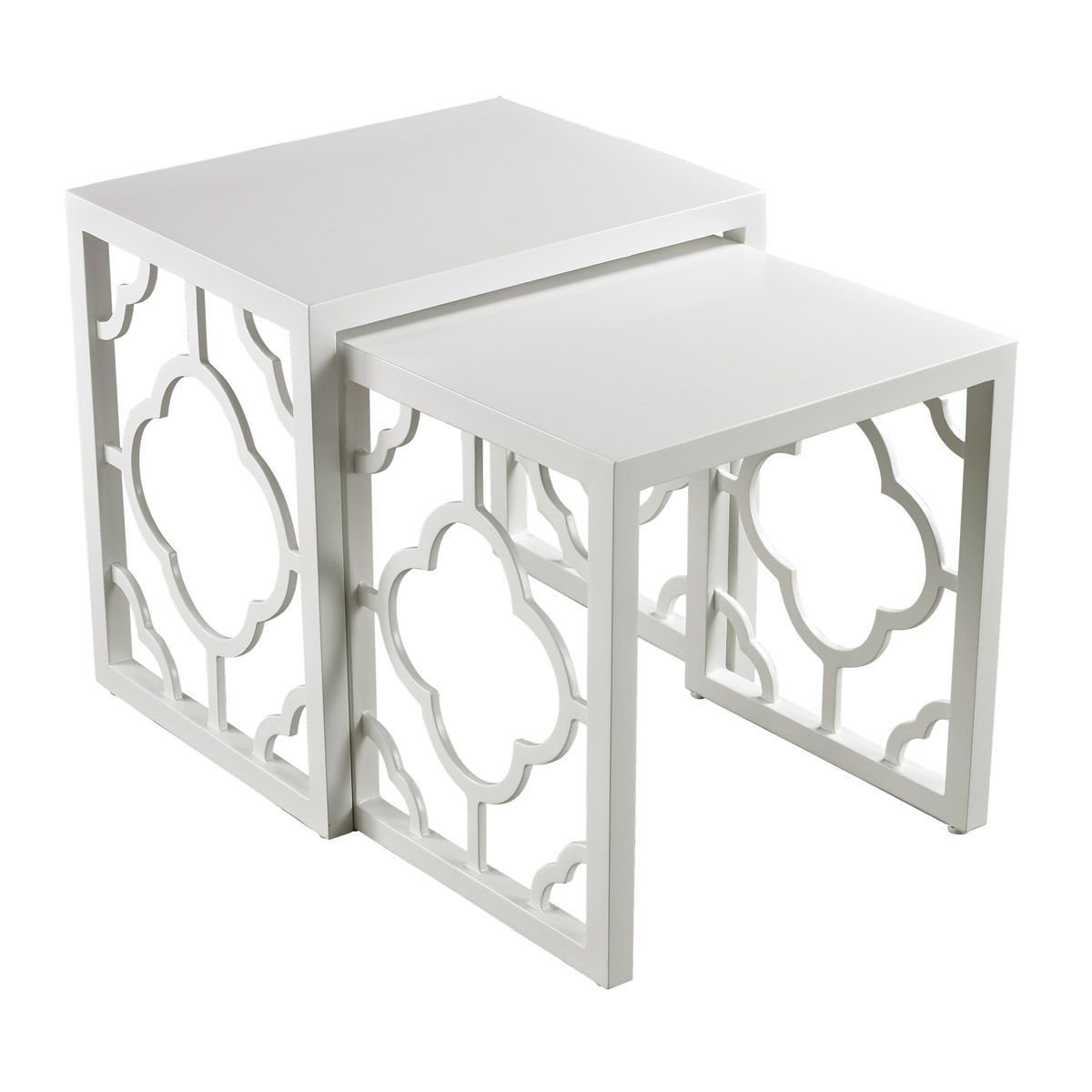 Gloss White Nesting Table | Sterling | Pinterest Inside Stack Hi Gloss Wood Coffee Tables (View 24 of 30)