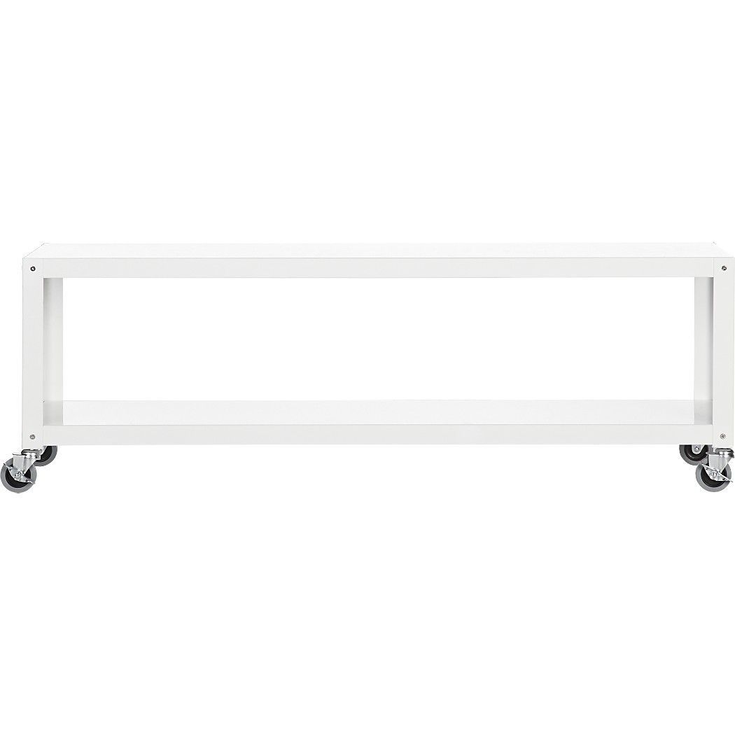 Go Cart White Rolling Media Console | Home Diy | Pinterest | Blank Inside Go Cart White Rolling Coffee Tables (Photo 3 of 30)