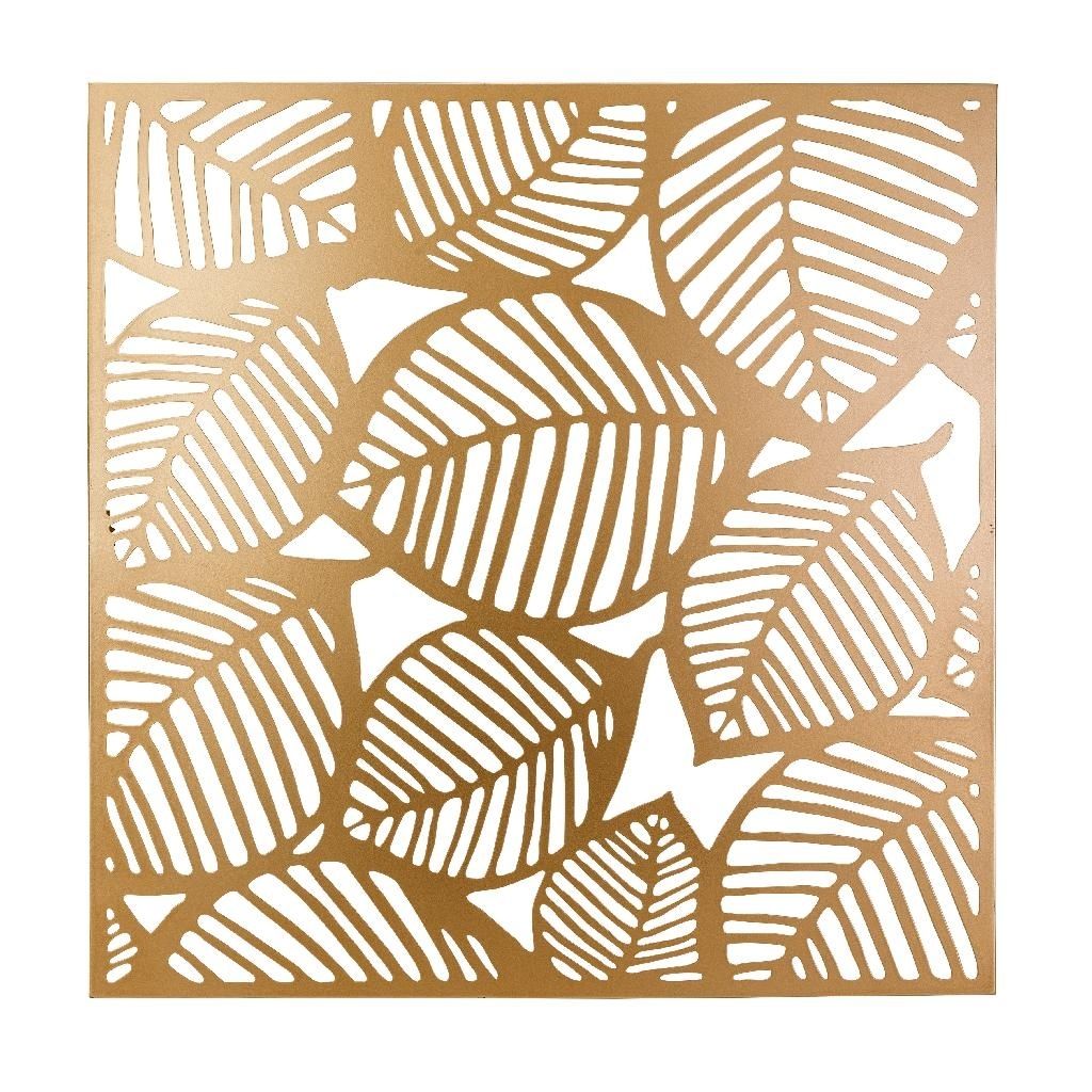 Gold Wall Art Leaf Design – £ (View 19 of 20)