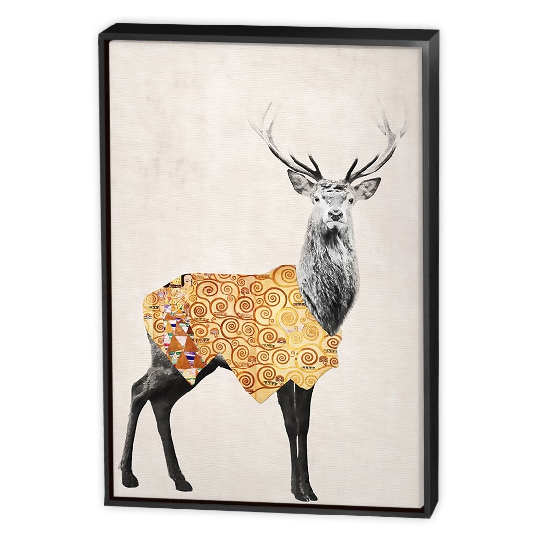 Golden Deer – Canvas Print – Wall Art – Australia For Deer Canvas Wall Art (View 9 of 20)