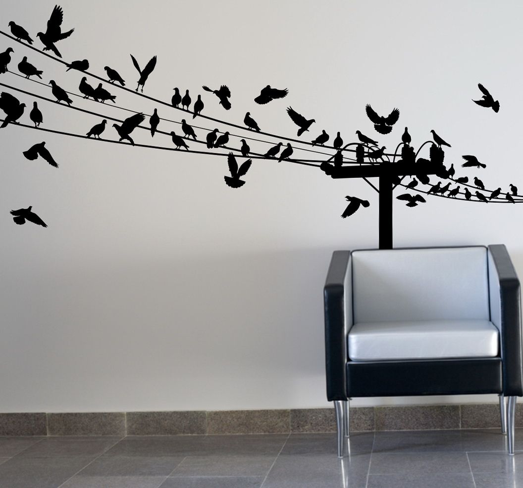 Gorgeous Hallway Idea With Vintage Tile Flooring Style And Urban For Bird Wall Art (View 16 of 20)