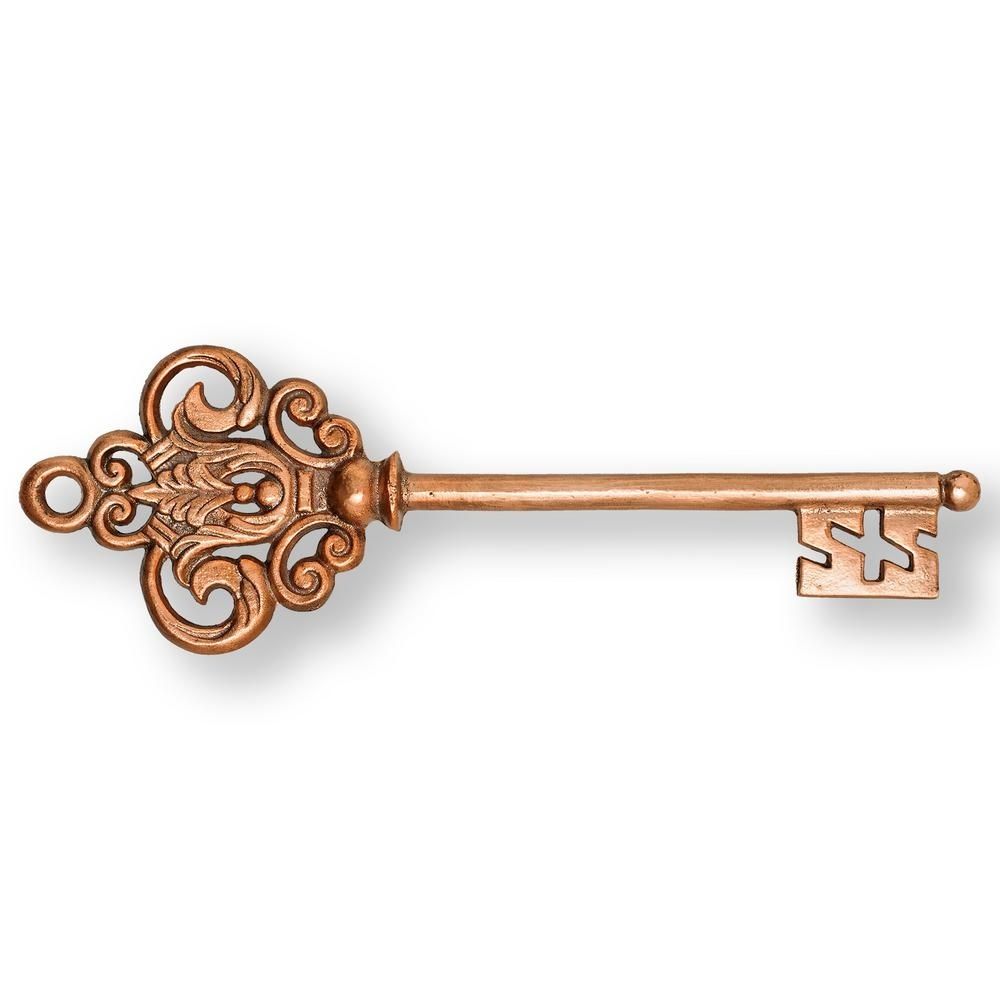 Graham & Brown 17 In. X 6 In. "rose Gold Castle Key" Metal Wall Art With Regard To Gold Metal Wall Art (Photo 12 of 20)