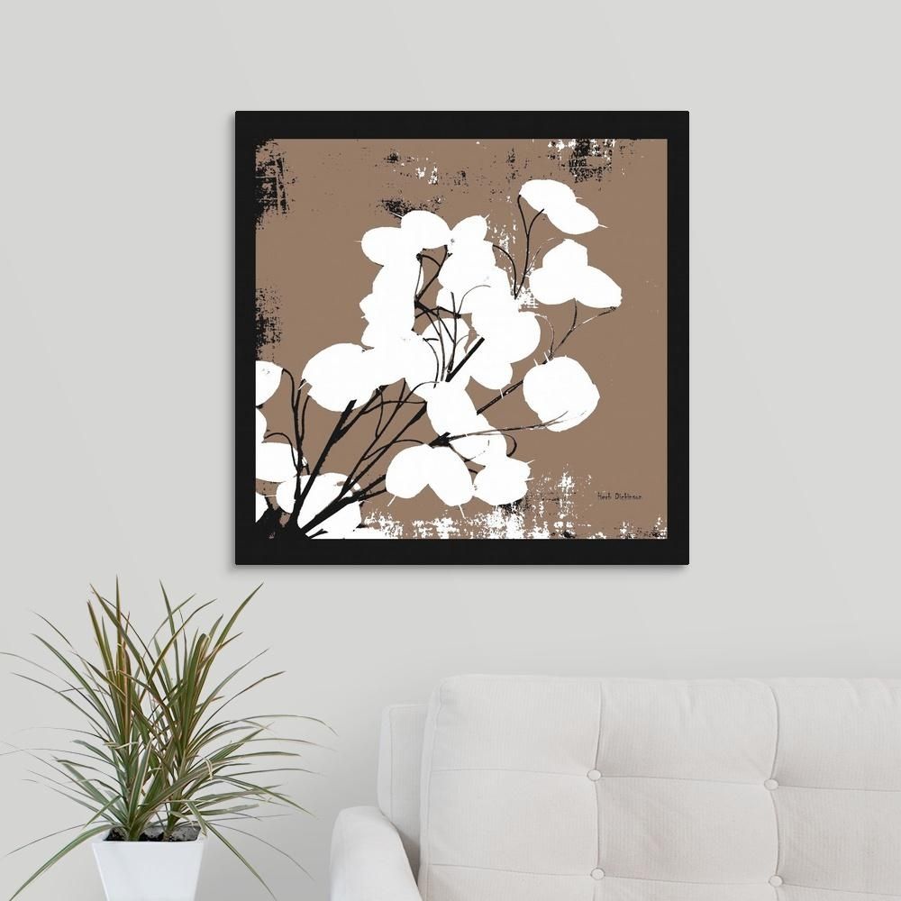 Great Big Canvas "taupe Money Plant"herb Dickinson Canvas Wall For Herb Wall Art (Photo 19 of 20)