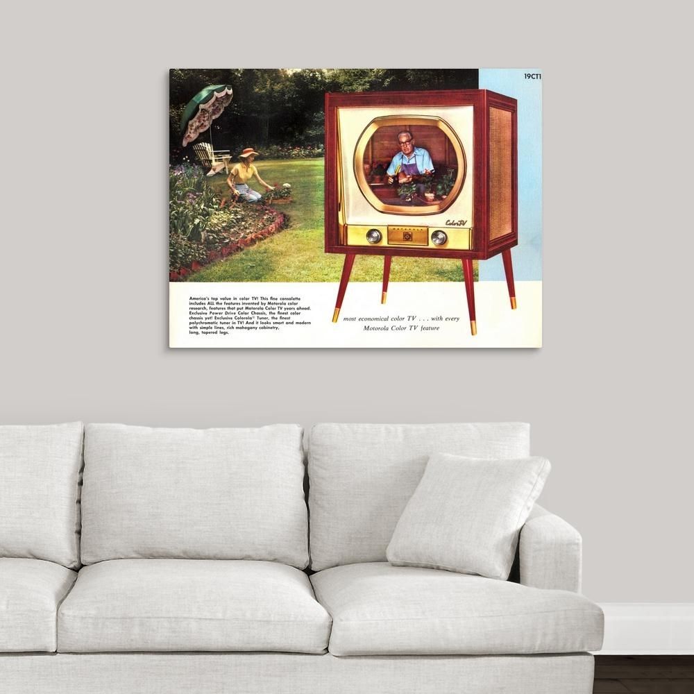 Greatbigcanvas "motorola Color Tv Advertisement"great Big Canvas Regarding Large Canvas Wall Art (View 17 of 20)