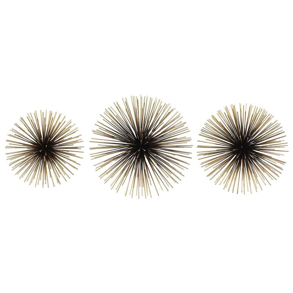 Habitat Rocchio Large Starburst Sets Black And Gold Metal Wall Art With Regard To Gold Metal Wall Art (View 15 of 20)