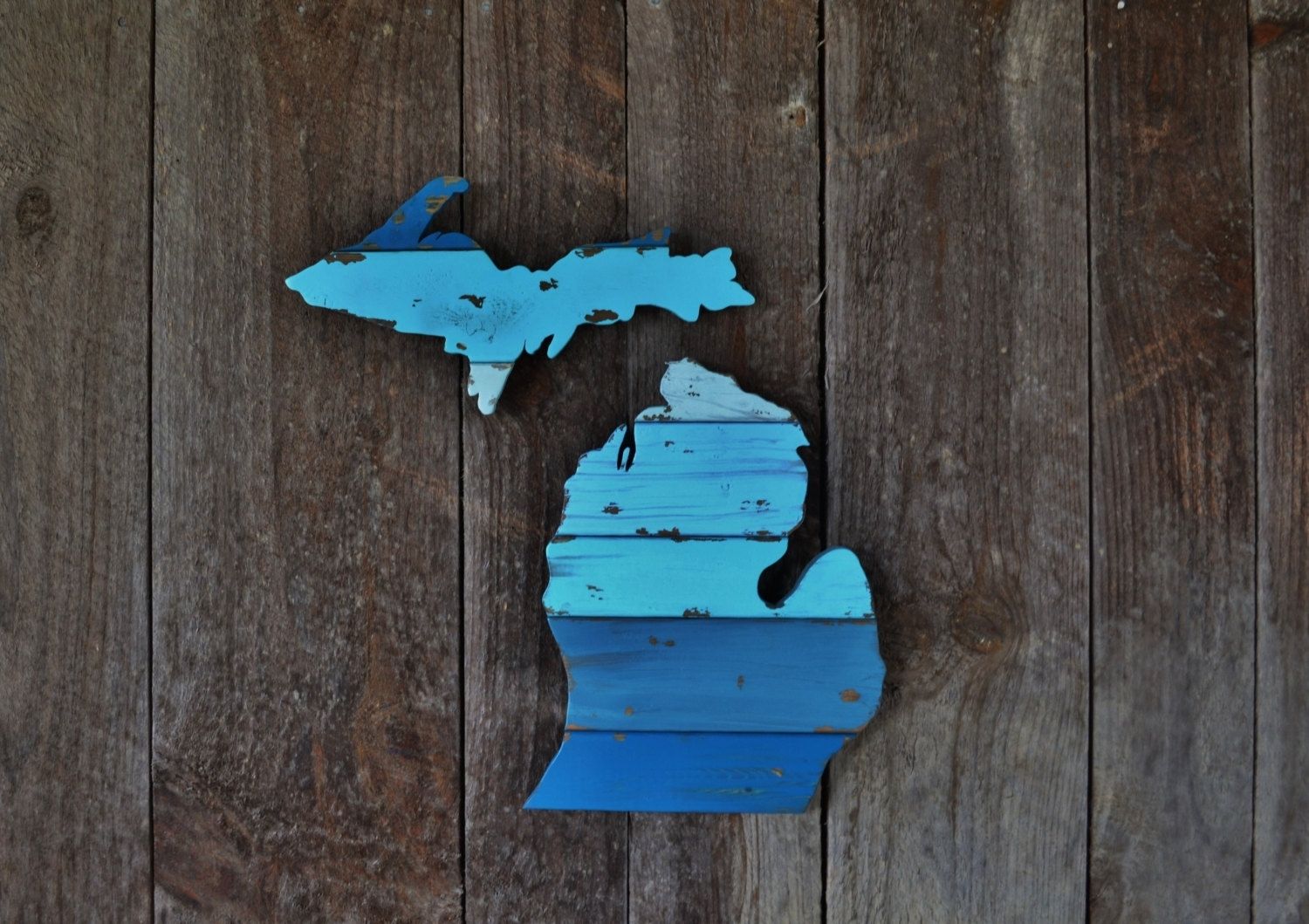 Hand Cut Wooden Michigan Wall Art: The Leland, Michigan Wall Art Regarding Michigan Wall Art (View 15 of 20)