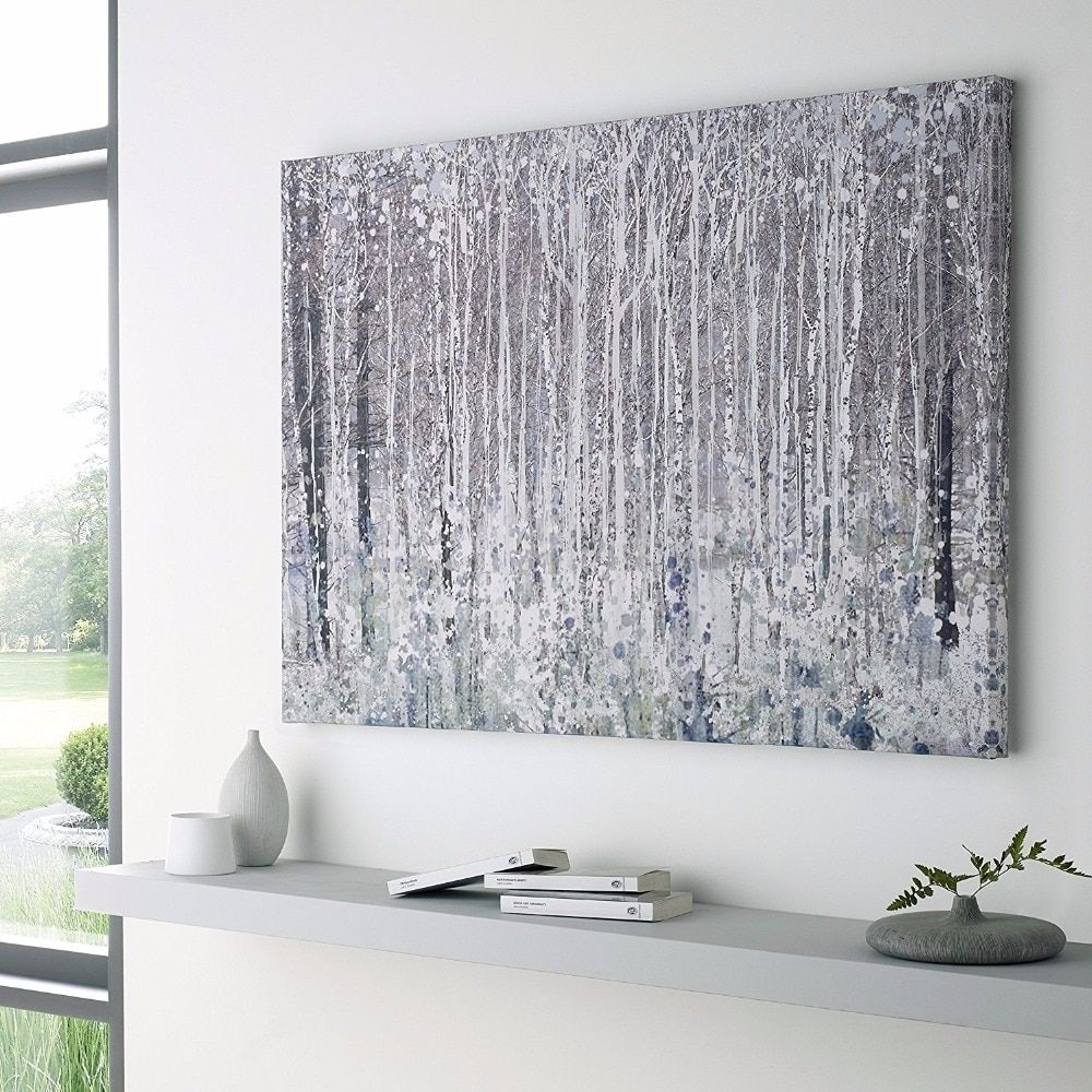Hand Painted White, Gray, Black Abstract Unique Modern Abstract Oil Within Gray Canvas Wall Art (Photo 12 of 20)