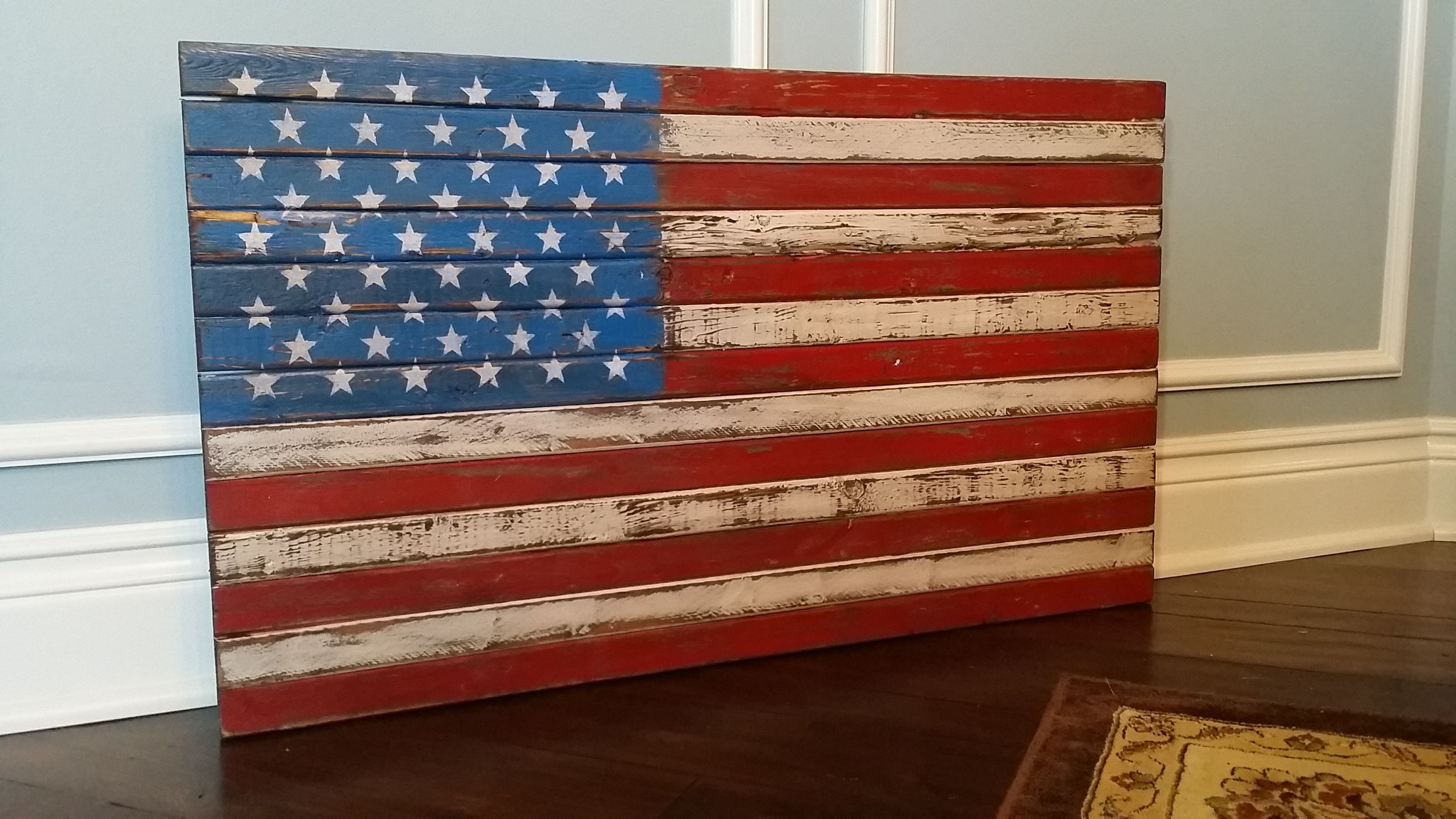 Handmade In Usa, Vintage, Rustic And Distressed Wooden U.s (View 18 of 20)