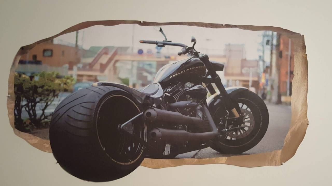 Harley Davidson 3d Mural Wall Artstartonight – Youtube In Harley Davidson Wall Art (View 17 of 20)