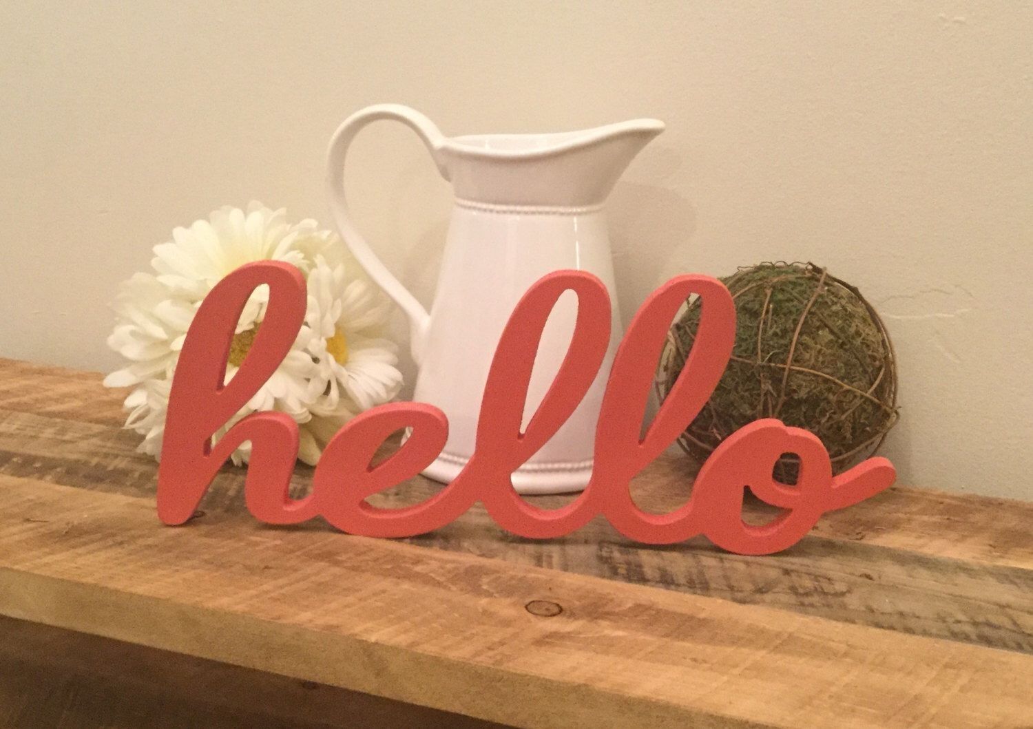 Hello Wooden Wall Art Hello Wood Letters Free Standing Wood Letters Inside Wood Word Wall Art (View 20 of 20)
