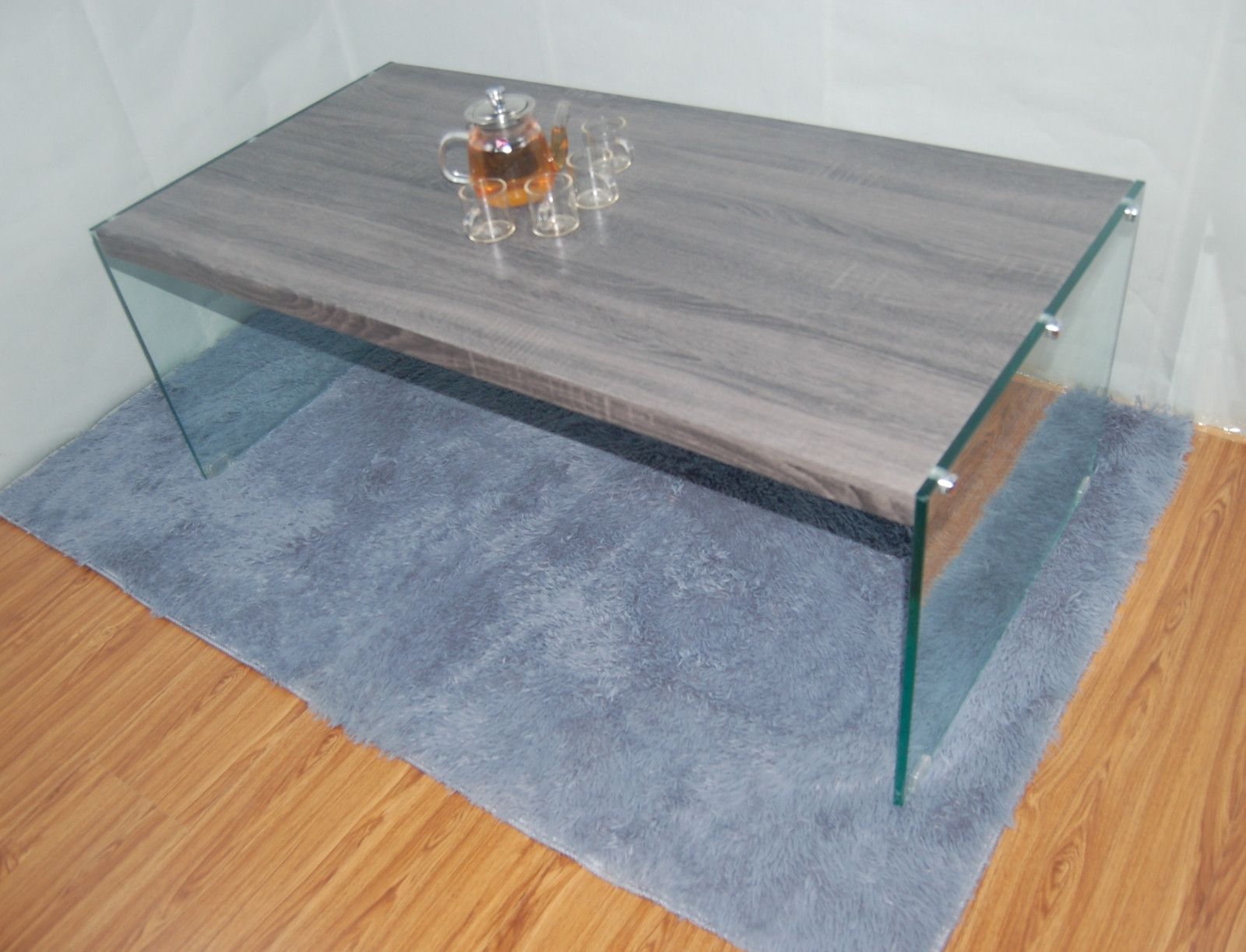 High Gloss Modern Wood Coffee Table With Glass Legs Factory Pertaining To Stack Hi Gloss Wood Coffee Tables (View 12 of 30)