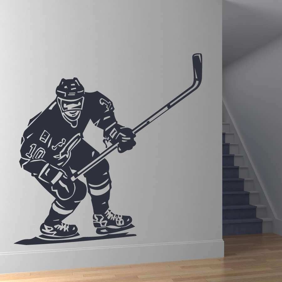 Hockey Wall Art Awesome Front Hockey Player Sports Wall Art Stickers With Hockey Wall Art (View 4 of 20)