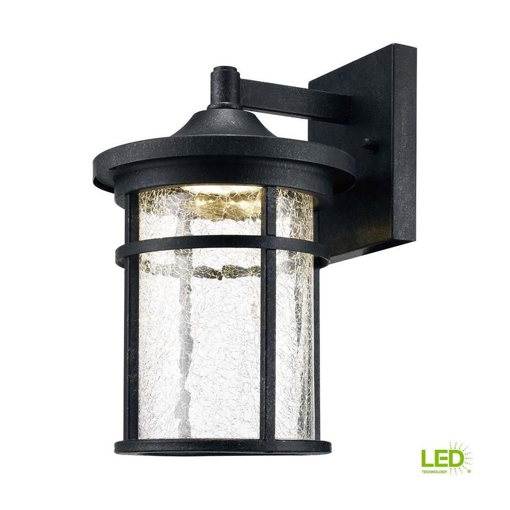 Home Decorators Collection Aged Iron Outdoor Led Wall Lantern With With Regard To Led Outdoor Lanterns (Photo 1 of 20)