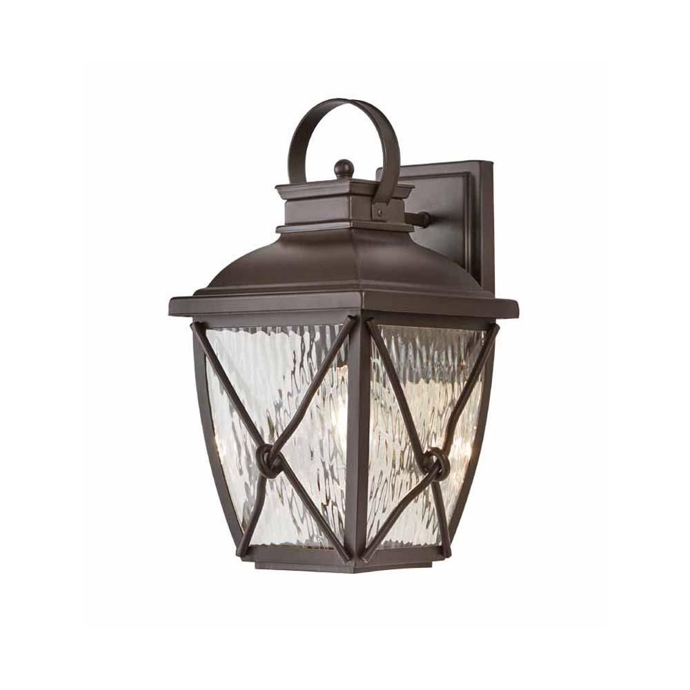 Home Decorators Collection Springbrook 1 Light Rustic Outdoor Wall With Regard To Rustic Outdoor Electric Lanterns (View 20 of 20)