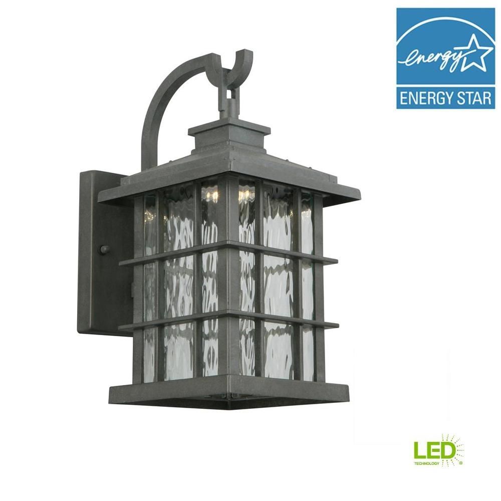 Home Decorators Collection Summit Ridge Collection Zinc Outdoor Pertaining To Led Outdoor Lanterns (View 5 of 20)
