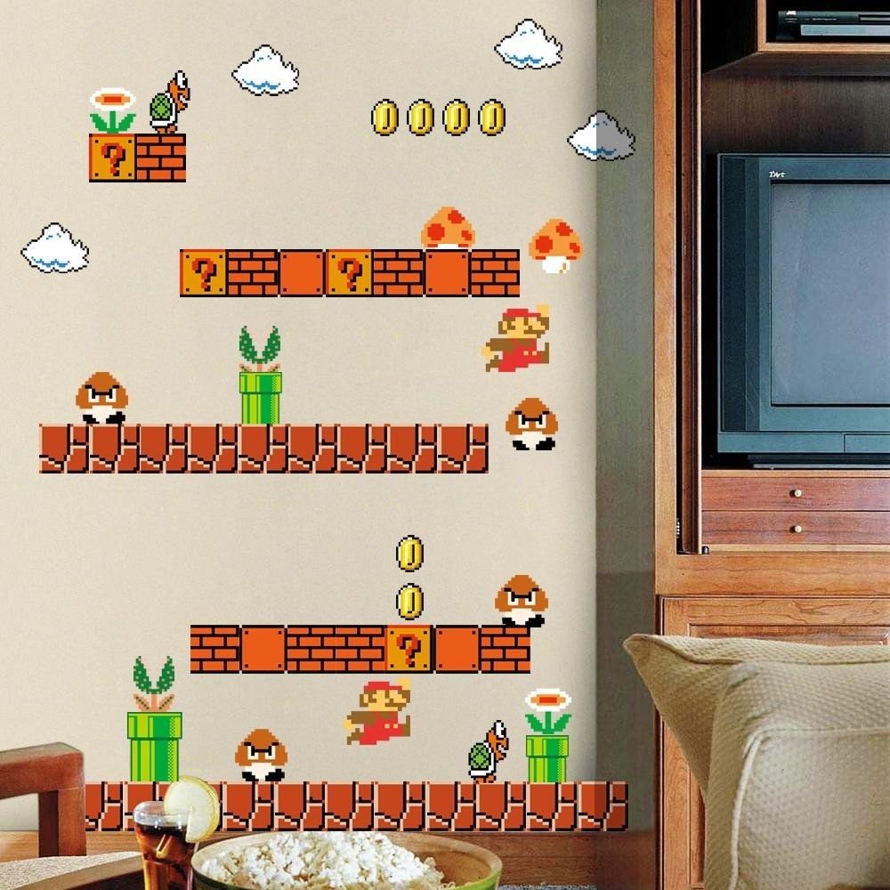 Home Evolution Giant Super Mario Build A Scene Peel And Stick Wall With Giant Wall Art (View 20 of 20)