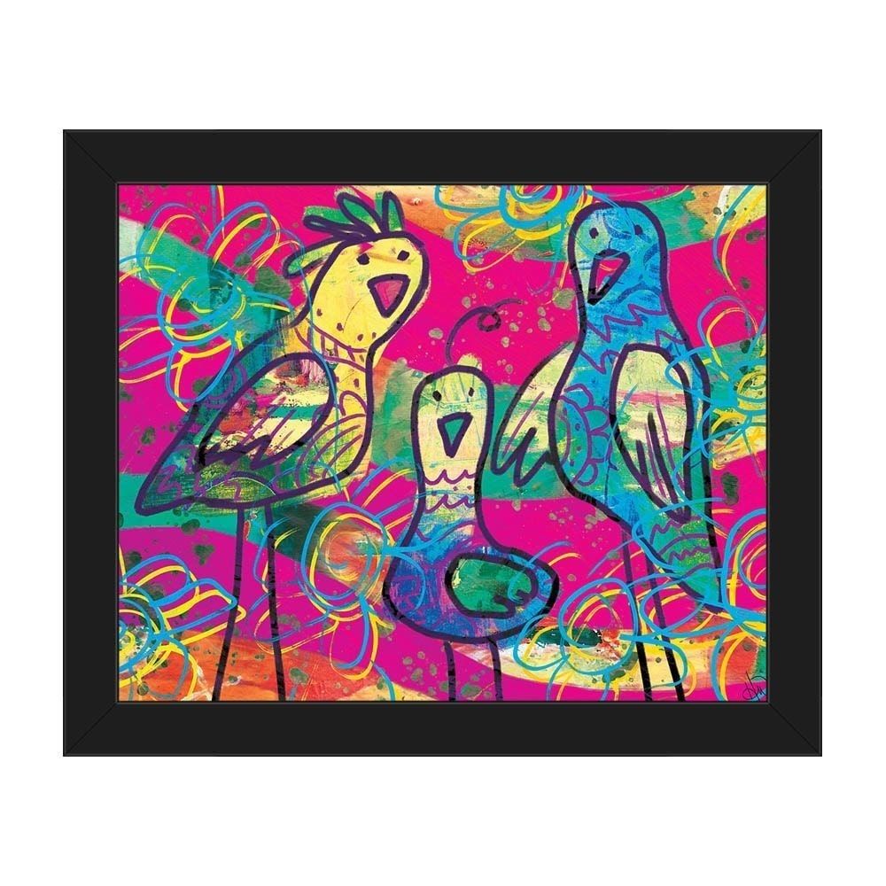Horizon Wild Birds Pink Pop Framed Canvas Wall Art Print | Products In Bird Framed Canvas Wall Art (View 19 of 20)