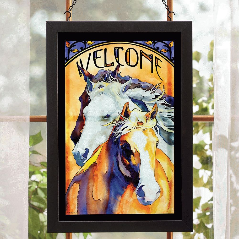 Horses Stained Glass Wall Art Regarding Stained Glass Wall Art (Photo 9 of 20)