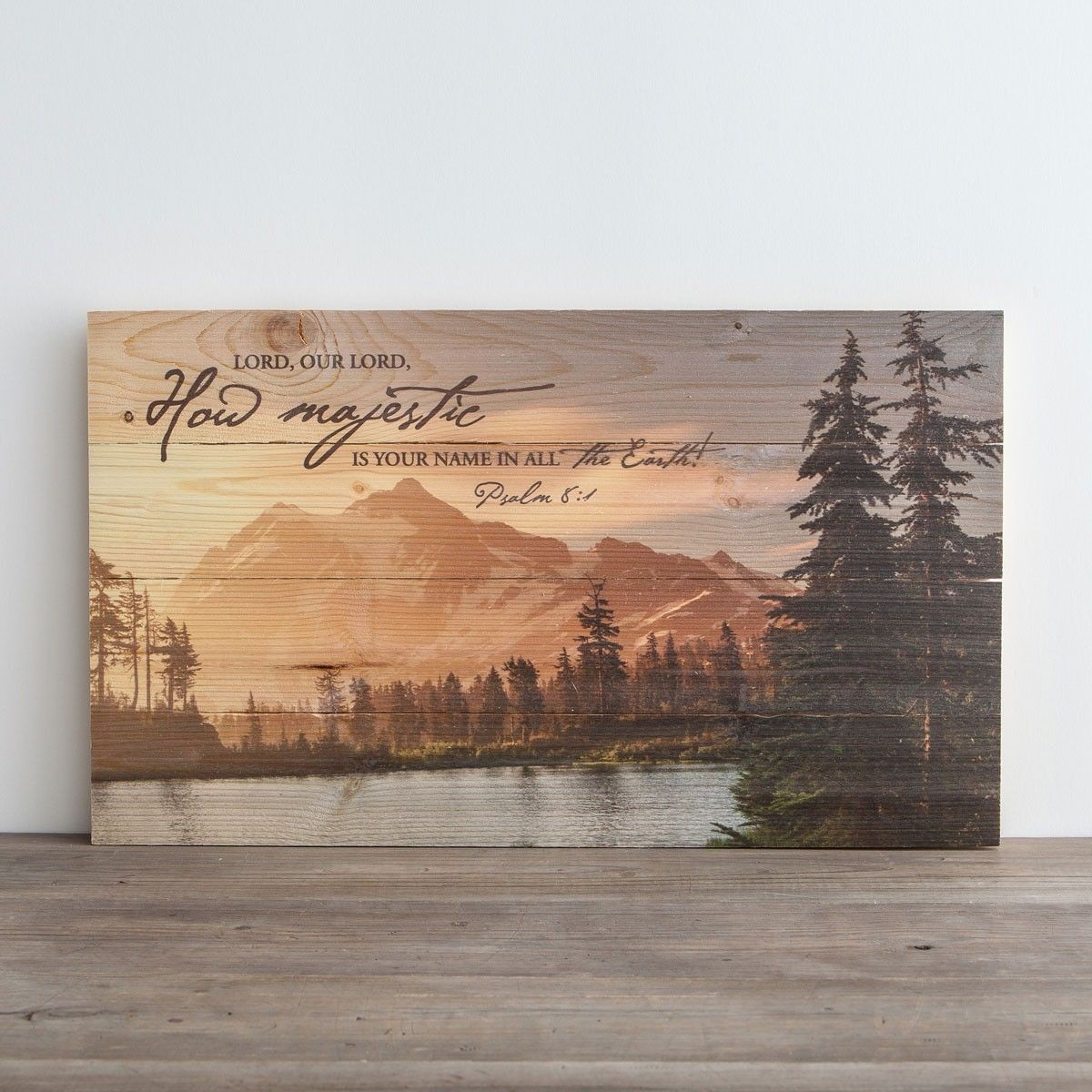 How Majestic Is Your Name – Plank Wall Art | Dayspring In Plank Wall Art (View 8 of 20)