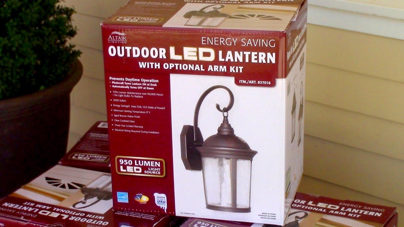 How To Install Outdoor Light Fixture – Costco's Outdoor Led Porch Intended For Led Outdoor Lanterns (Photo 11 of 20)