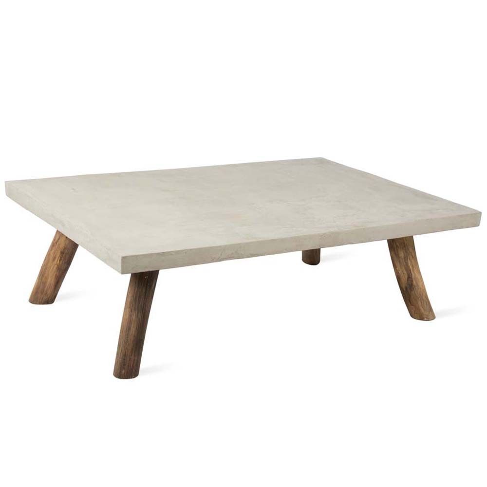 Indi Rustic Square Coffee Table – Timber And Concrete | Furniture Pertaining To Stately Acrylic Coffee Tables (Photo 23 of 30)