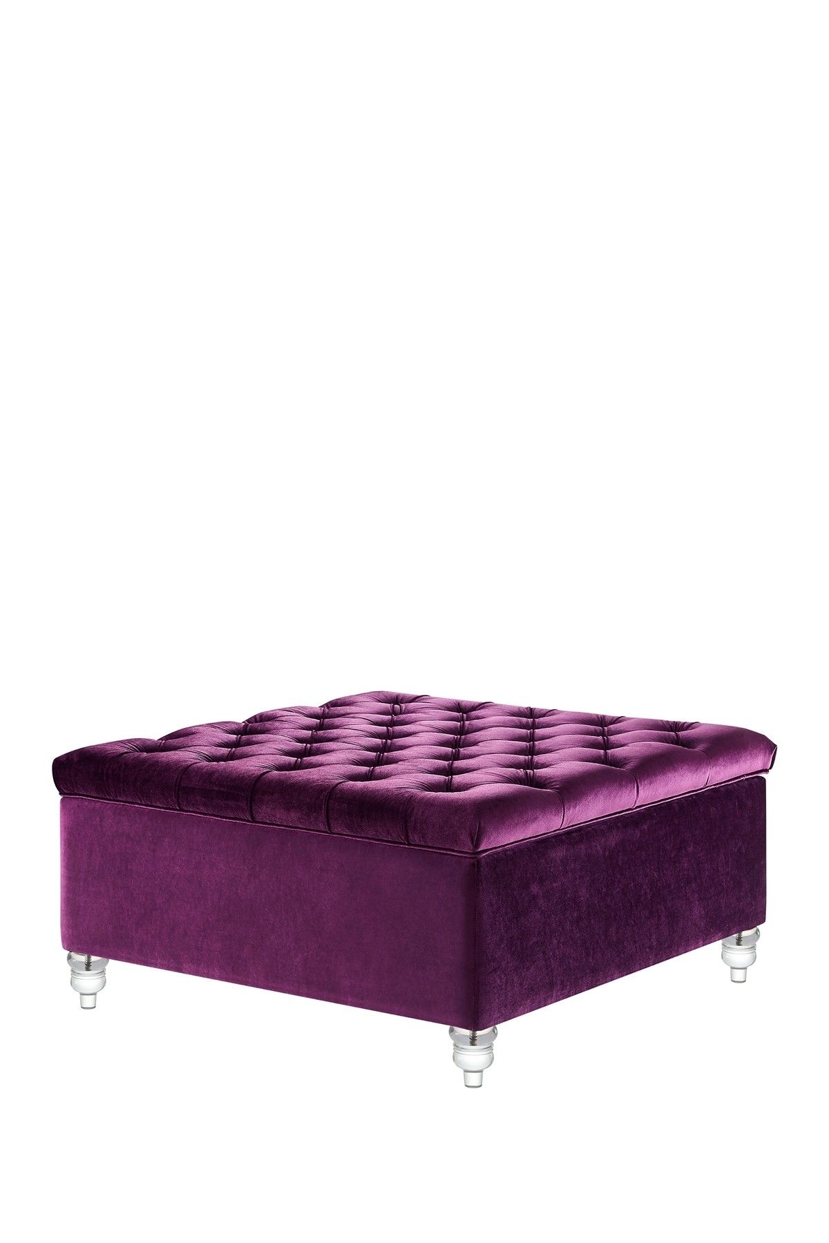 Inspired Home | Purple Claretta Velvet Modern Oversized Button Inside Button Tufted Coffee Tables (Photo 29 of 30)