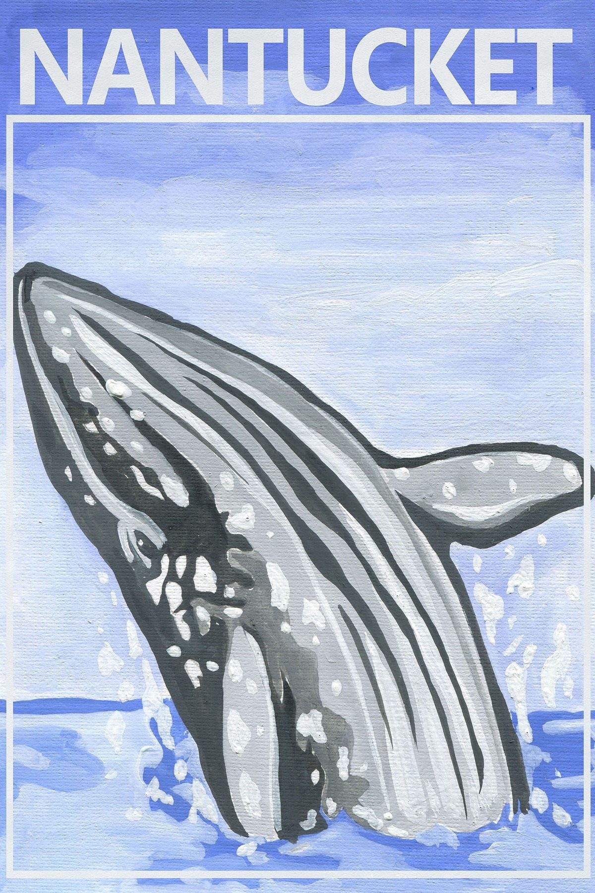 Jumping Whale Canvas Wall Art | Temple & Webster In Whale Canvas Wall Art (View 3 of 20)