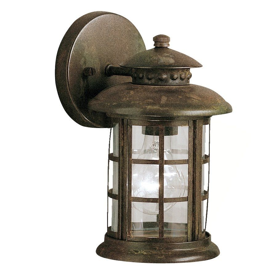 Kichler Lighting 9759rst Rustic Outdoor Sconce Atg Stores, Rustic Within Outdoor Lanterns At Pottery Barn (View 18 of 20)