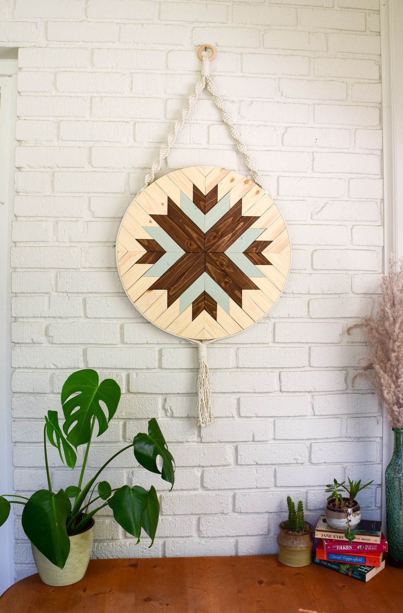Labyrinth – Round Macrame Wood Wall Art Hanging | Ideas For The Within Round Wood Wall Art (View 8 of 20)