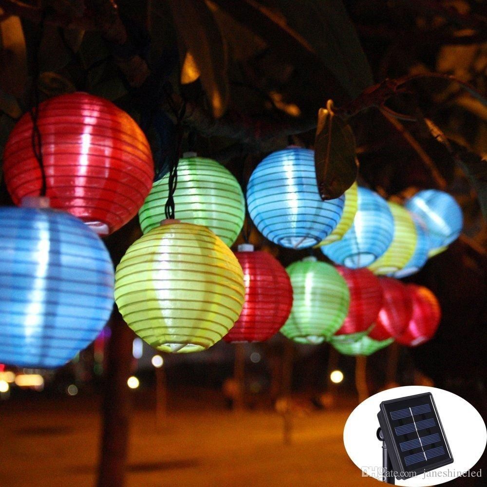 Lantern Ball Solar String Lights 30 Led Solar Lamp Outdoor Lighting Inside Outdoor Globe Lanterns (Photo 3 of 20)