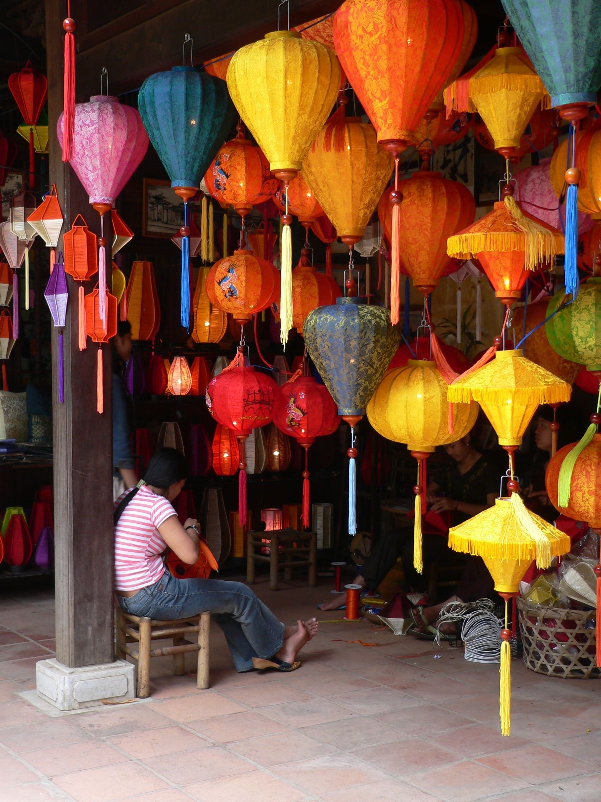 Lantern Shop In Vietnam | Markets – Vendors | Pinterest | Vietnam Throughout Outdoor Vietnamese Lanterns (View 15 of 20)