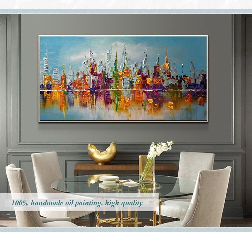 Large Canvas Wall Art Abstract Modern Decorative Pictures New York With Regard To Large Canvas Wall Art (View 19 of 20)